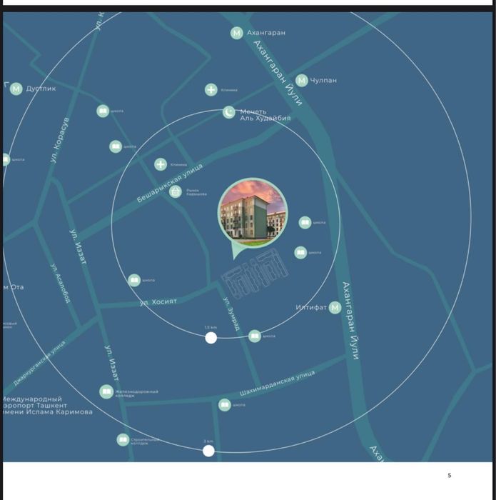 3-хона уй Сотилади Метро 4-бекат Golden house Кадишева