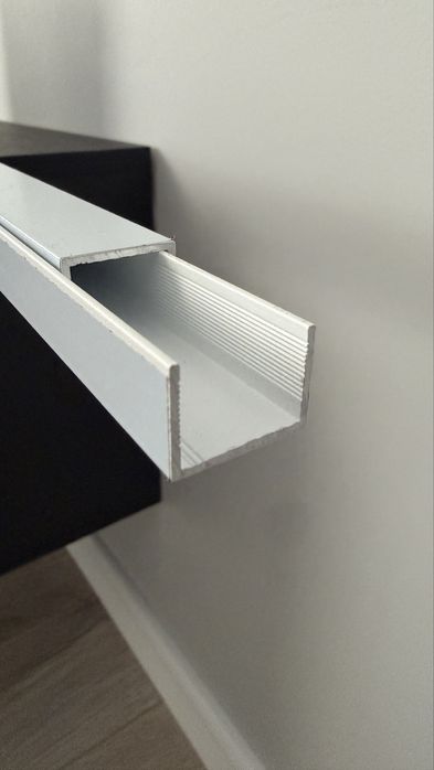 Profil U aluminiu alb