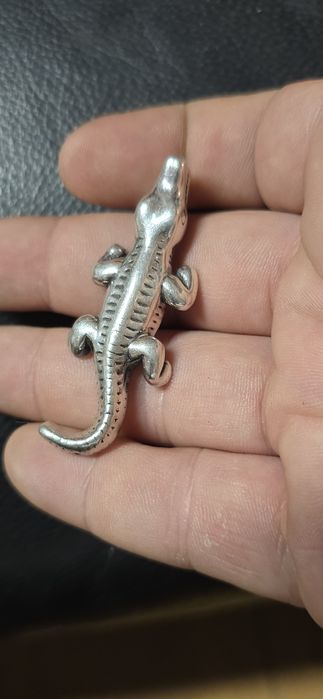 Pandant argint crocodil