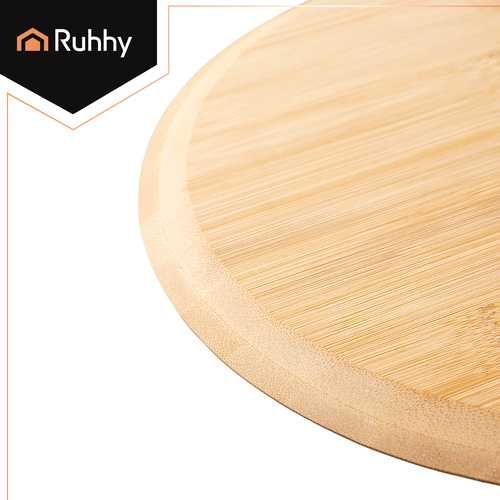 Камък за пица за фурна + бамбукова лопата / Плоча за пица от кордиерит