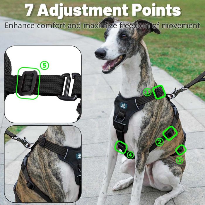 Paworld Escape регулируем нагръдник за кучета (розово, зелено, черно)