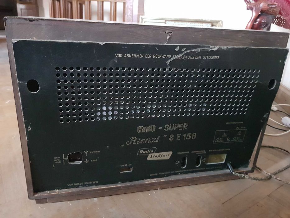 Radio Vechi Lemn Stern-Radio Staßfurt, VEB, RFT (Ostd.) - Rienzi 8E156 Made in Germany Retro Vintage
