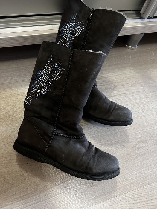 Сапоги натуральная замша