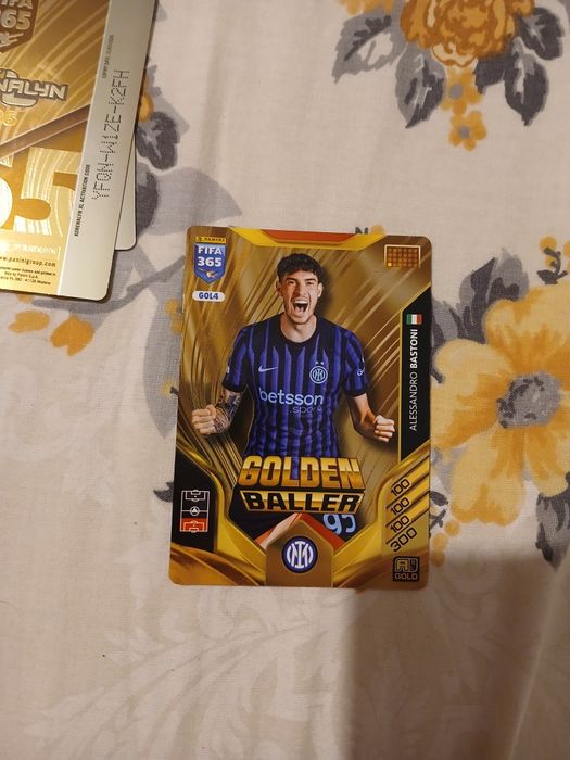 Cartonas Panini Golden Baller Alessandro Bastoni