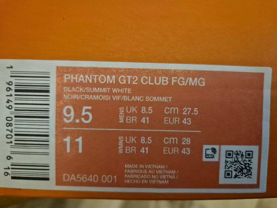 Nike nr  42 Phantom GT2  Ghete fotbal noi in cutie