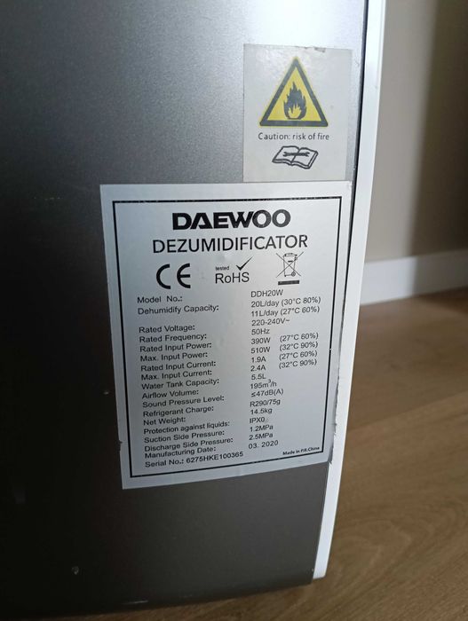 Dezumidificator Daewoo