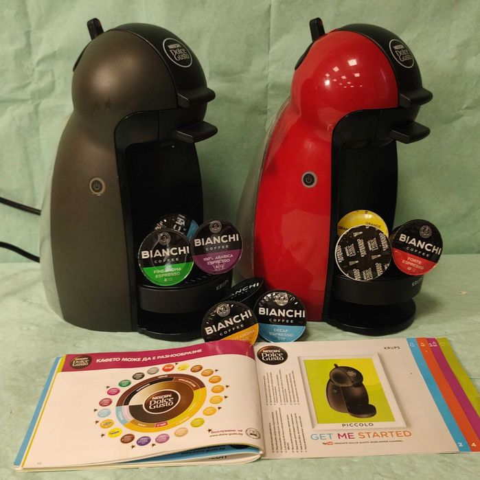 Кафемашина с гаранция 1 година NESCAFÉ® за капсули Dolce Gusto Krups Piccolo.Black Red