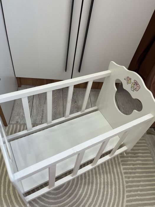 Кроватка для куклы, деревянная