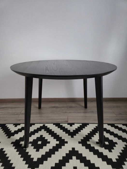 Masă neagră rotundă 105cm LISABO IKEA