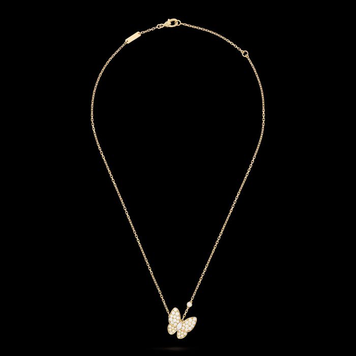Van Cleef & Arpels VCA Gold Diamond Two Butterfly Дамско Колие