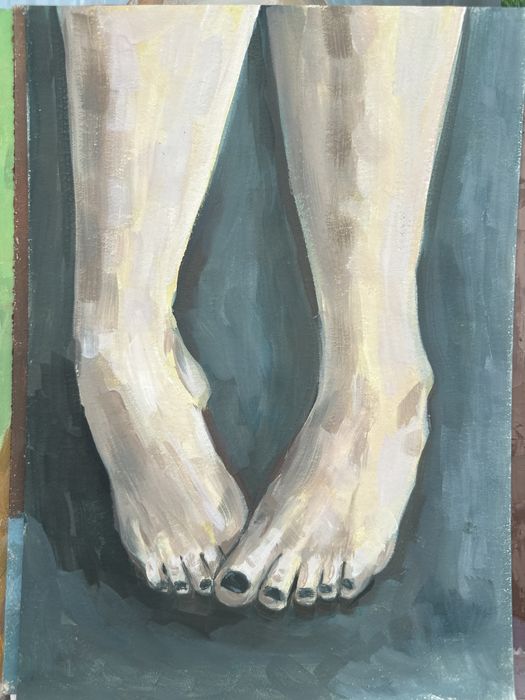 Картина маслом «Ноги» 25*35см