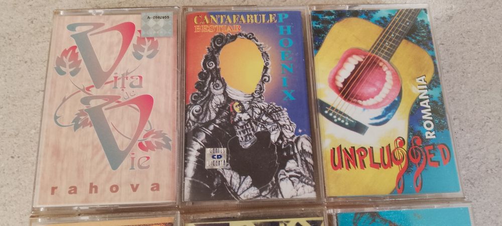 Casete audio cu muzica românească . Phoenix, I.R.I.S.,  Laurențiu Cazan,  Școala Vedetelor, etc .muzica buna , de colectie
