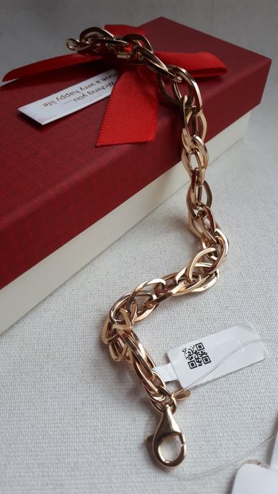 браслет золото, новый, фанон завод, 585-п, 6.69-грам 18-см, хороший по