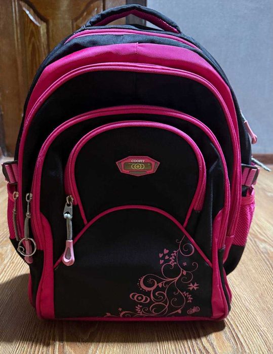 Рюкзак школьный чёрно/розовый (США)+подарок