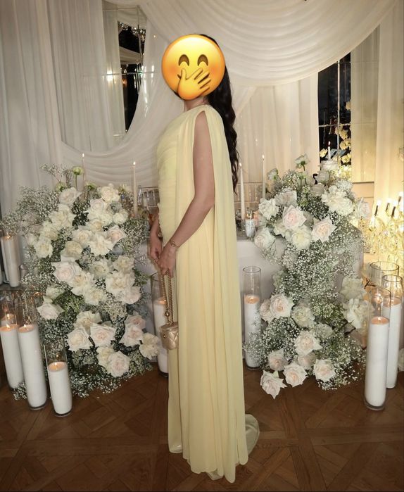 Продам шифоновое желтое платье