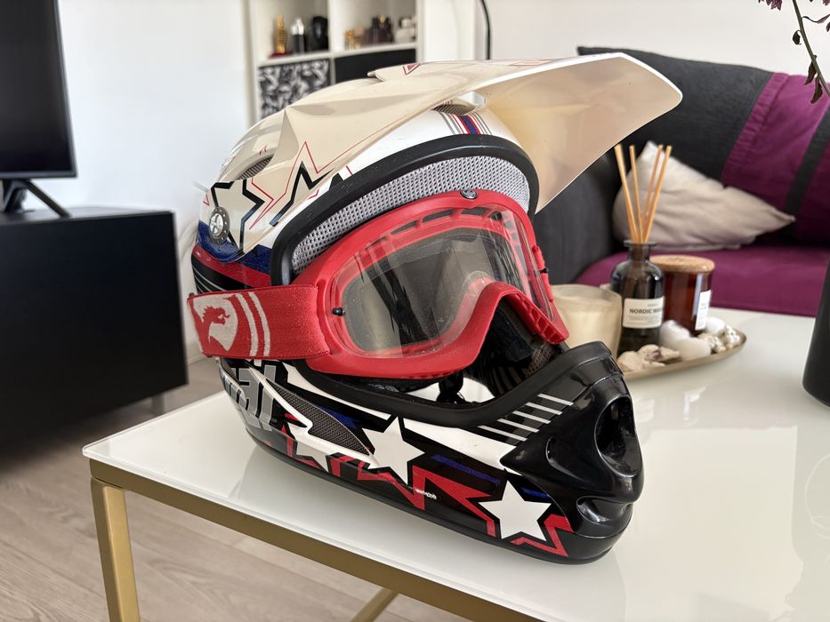 Casca oneal mtb downhill cu ochelari M/L