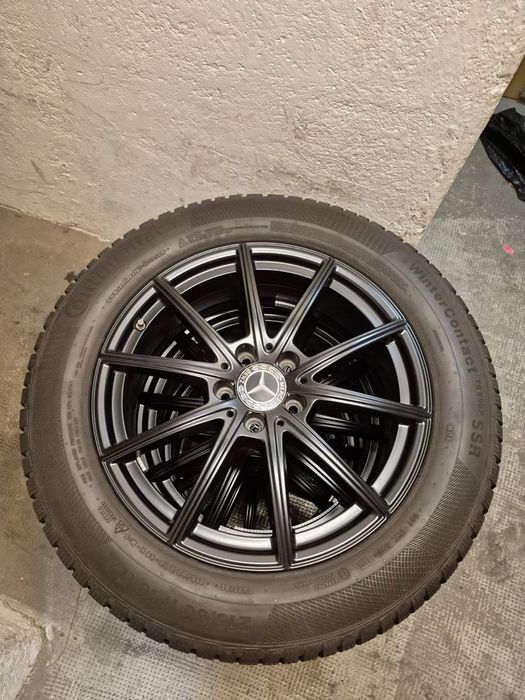 Jante originale Mercedes GLB GLA GLC 5•112+anvelope iarnă 215/60R18 MS