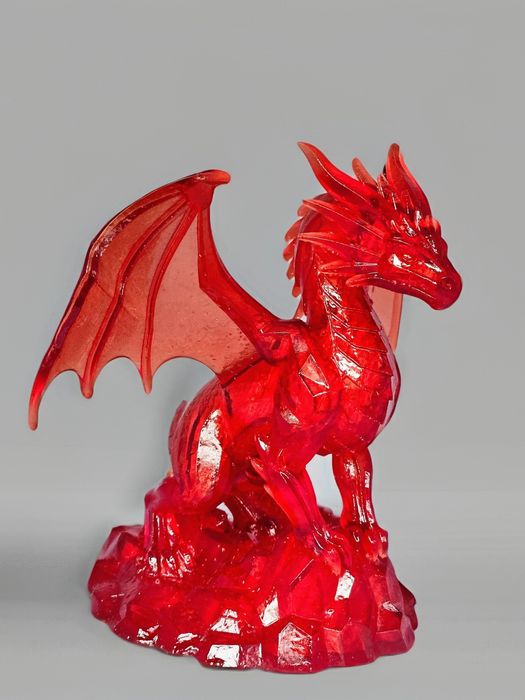 Дракон фигурка – 3D Resin декор, 13 см (фентъзи колекция / подарък)
