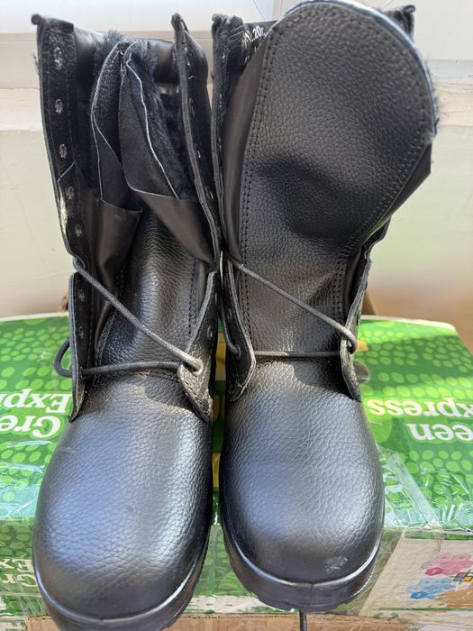 Зимние кожаные берцы