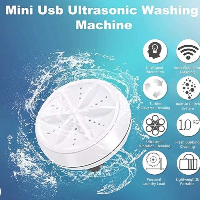 Мини  ултразвукова турбинна пералня, преносима