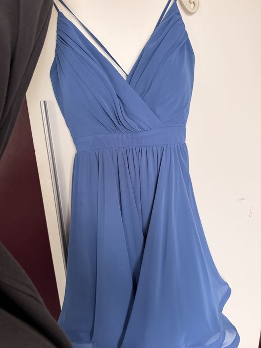 Ефирна рокля с ефирен плат