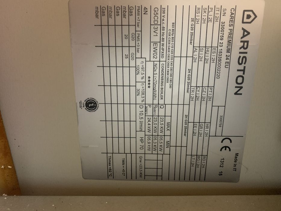 Piese centrala termica Ariston Cares  Premium 24 EU