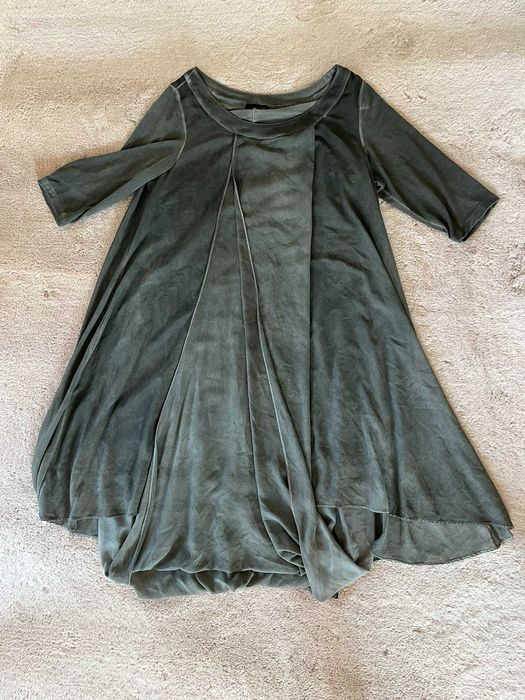 Rochie neagra terminatie din dantela si piele ecologica, m. universala
