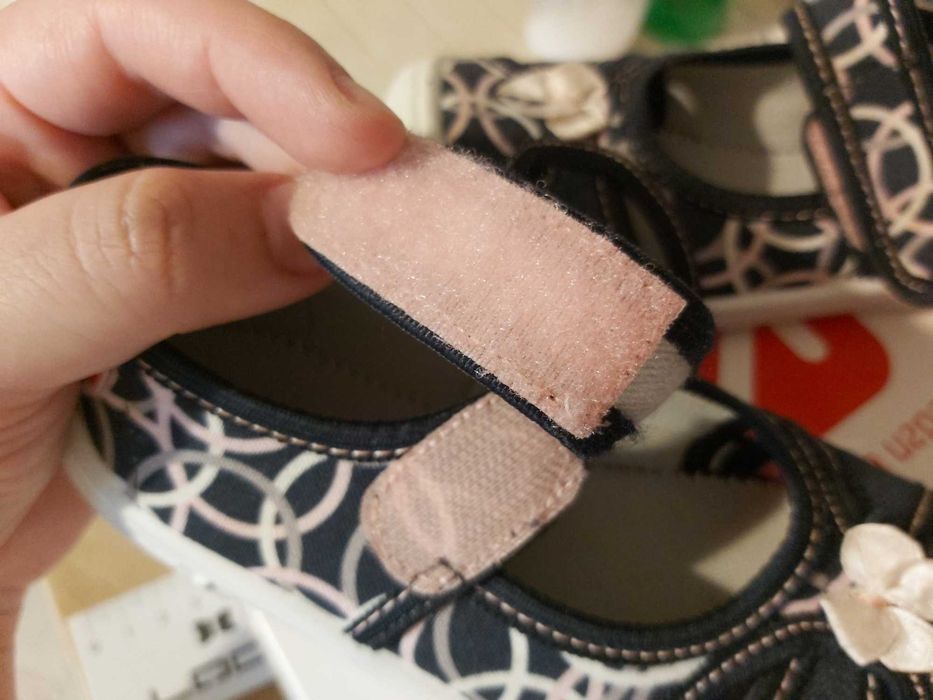 Детски пантофи за момиче в тъмносиньо Колев и Колев