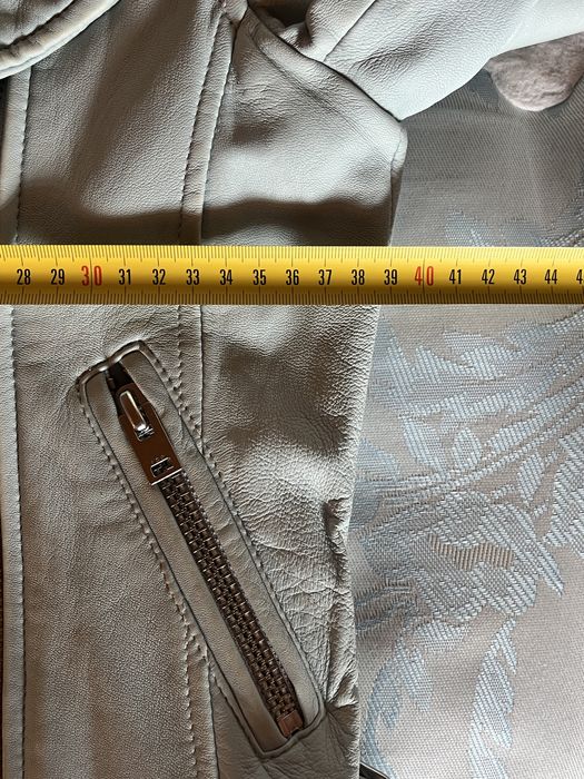 IRO, premium, jachetă 'biker', piele naturală miel, albastru pal