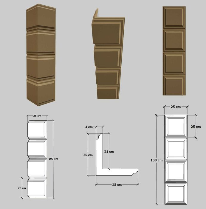 Bosaje de colt - Elemente decorative de colt