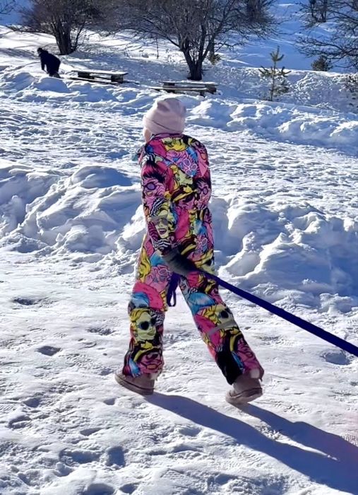 Зимний комбинезон для девочки 8-9 лет