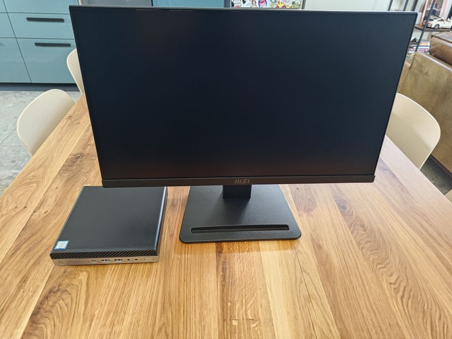 Calculator PC HP ProDesk 600 G5 Mini + Monitor MSI 21.5" FHD 100 Hz