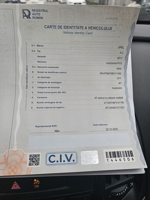 Opel Astra J An 2011 Motor 1.7 Diesel RAR EFECTUAT