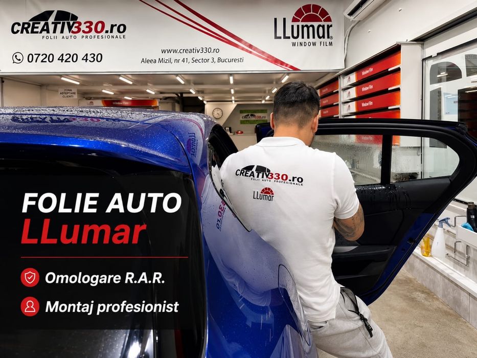 Folie geamuri auto llumar cu protectie ternica