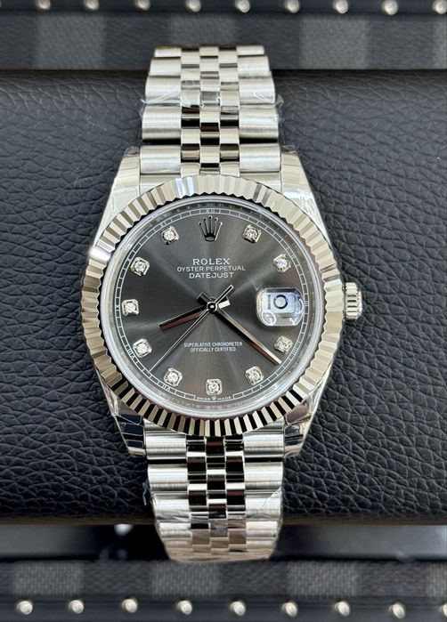 Rolex Date-Just Diamond 41mm Grey