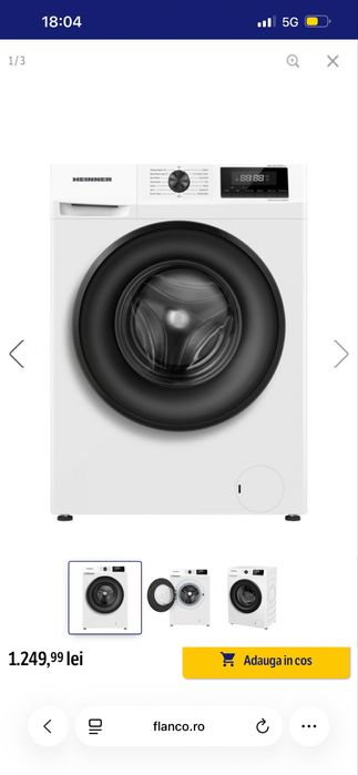 Masina spalat heinner  cu garantie inca 16 luni