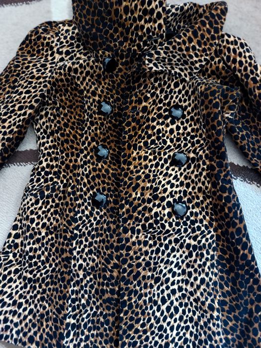 Reducere!! Jacheta de lux animal print din catifea plina de bumbac