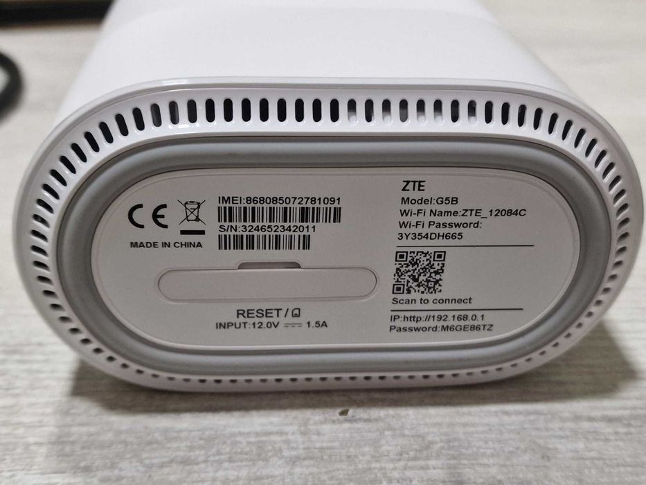 НОВ! Рутер ZTE G5B 5G Wi-Fi 6 / Yettel