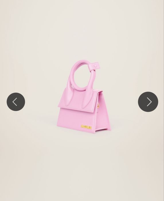 JACQUEMUS Le Chiquito Noeud Light Pink  оригинална нова чанта с етикет