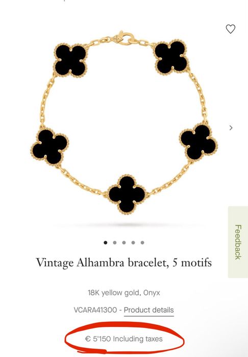 Van cleef alhambra браслет