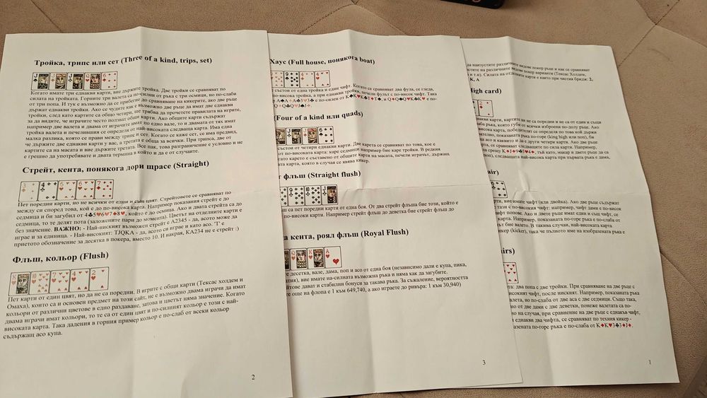 Комплект чипове за покер