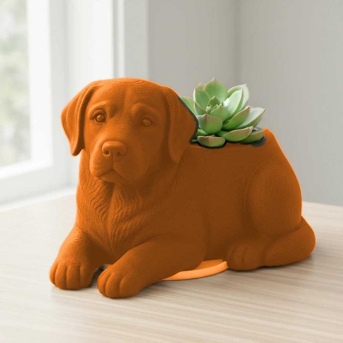 Ghiveci Mini Ghiveci Decorativ in Forma de Caine Labrador Retriever