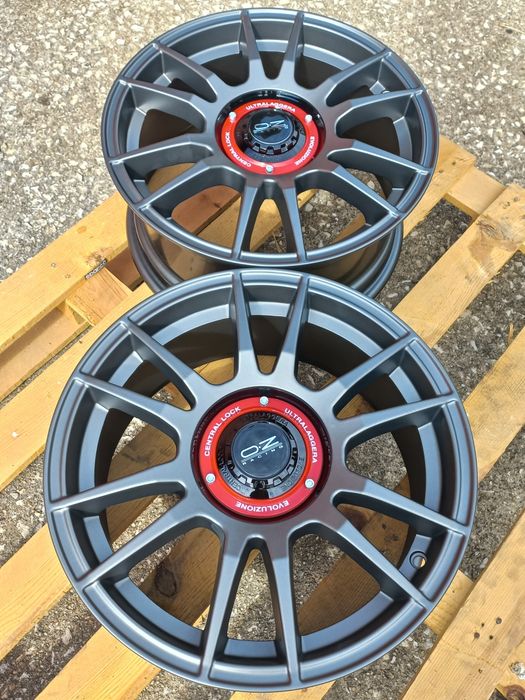 16"5х100 O.Z Матт Гънметал 7ж ет35 Audi A3 Golf4 Polo Tiago Toyota Subaru Чисто Нови.