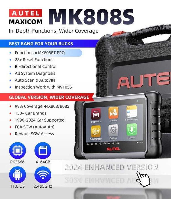 Autel MK808S Tester Original Nou Diagnoză Auto Profesională Multimarcă