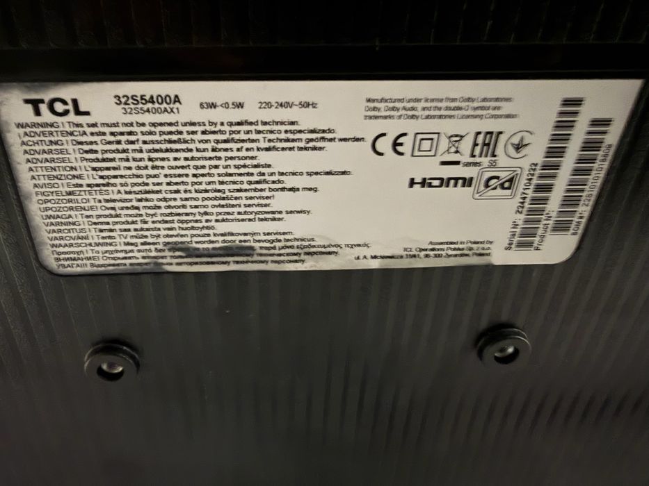 TCL 81cm  youtube ,netflix