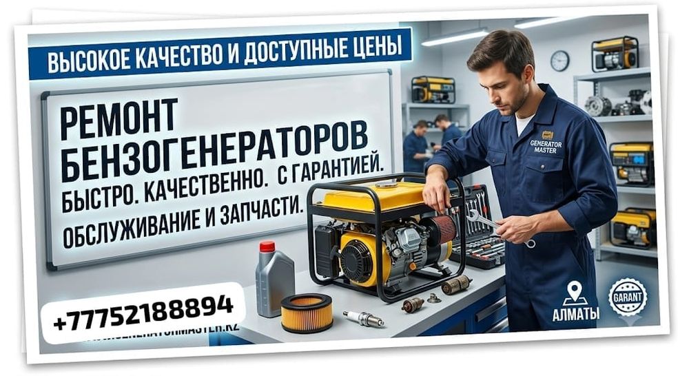Ремонт бензиновых двигателей и бензогенераторов
