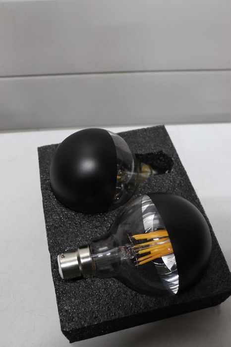 Черни LED крушки Винтидж E27 Цокъл на винт 2700K Топло бяла светлина G80/G25 Кълбовидна Димируема Декоративна Edison LED крушка 6W KOOYWAN