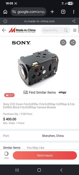 Modul de camera Sony FCB-CX995EP