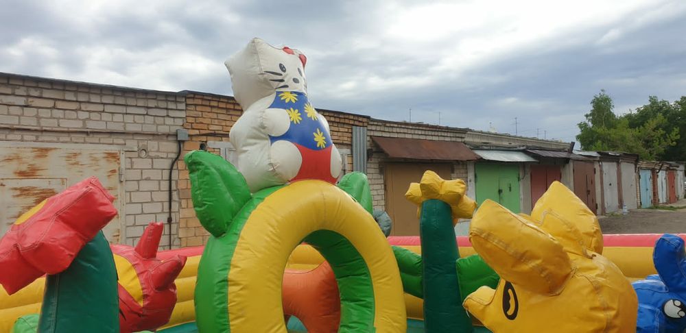 Батут в хорошем состоянии
