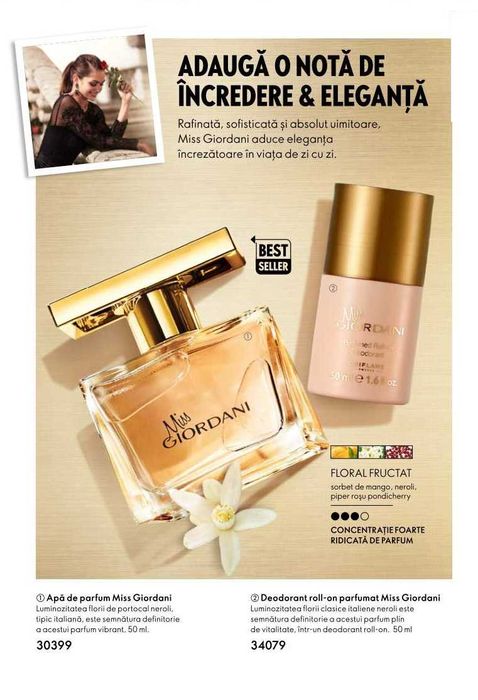 Set Miss Giordani Oriflame ( apa de parfum + deo roll-on )